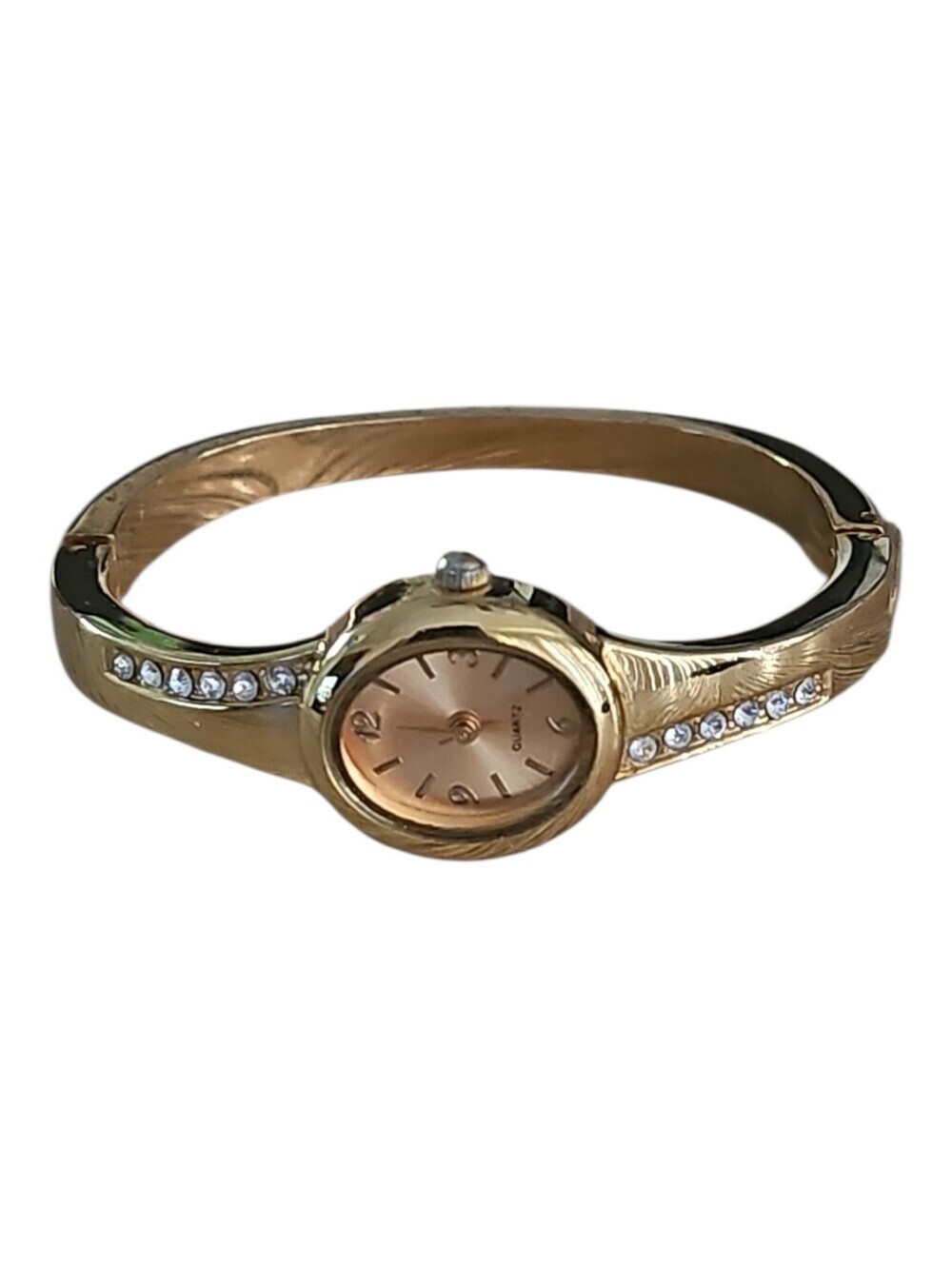 Ladies Gold Crystal Bangle Watch for Women - Elegant Bracelet Timepiece